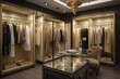 high-end boutique, showcasing luxurious and intricate garments for the discerning clientele