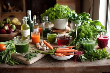 Poster - shot of various fresh ingredients on a table