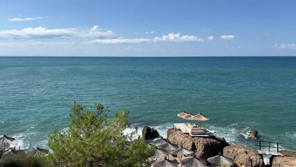 Canvas Print - sea and paradise beach at summer.