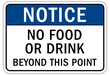 © middlenoodle - No food or drink allowed warning sign and labels