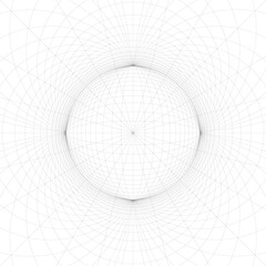Wall Mural - 3d perspective grid template background vector illustration. model projection line ruler guide four,