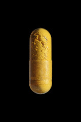 Berberine pills on background