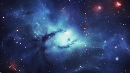 Blue galaxy in space.