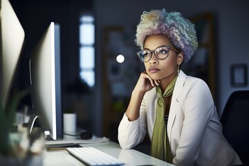 shot of a creative businesswoman using her computer in the office