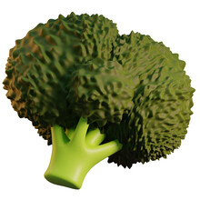 3d Broccoli Vegetable Illustration