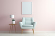 © grey - Photo frame on wall with simple decoration and furniture