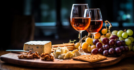 Sticker - wine and cheese