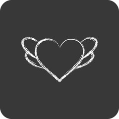 Icon Heart. related to Decoration symbol. chalk Style. simple design editable. simple illustration