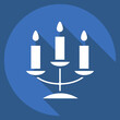 © Nurlaely - Icon Candelabra. related to Decoration symbol. long shadow style. simple design editable. simple illustration