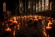 Church Candles In The Church