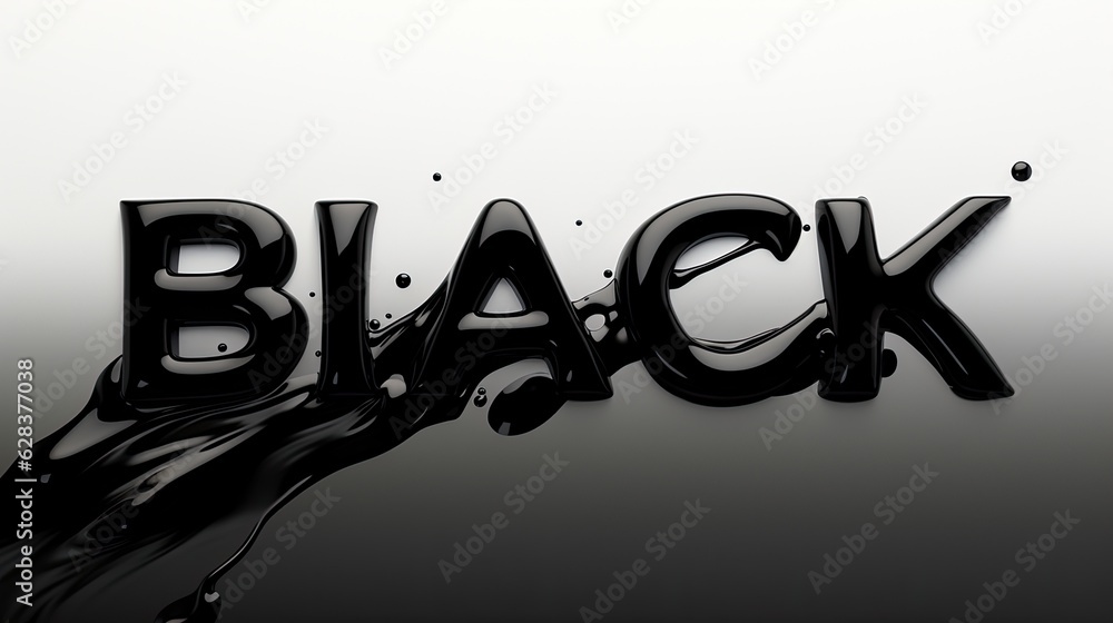 Stylish black text on elegant white backdrop. Concept of modern design ...