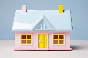 Wall Mural - Fancy doll house interior, children toy, lots of pink plastic, pastel colors, kitchen