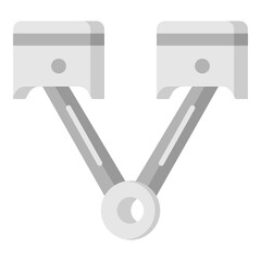 Illustration of Car Pistons Flat Icon