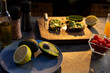 © Wavebreak Media - Close up of sandwiches with avocado in kitchen at home