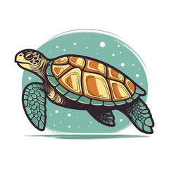 Wall Mural - Turtle image. Abstract cute turtle.