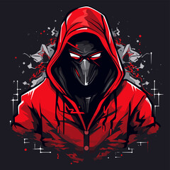 Esport vector logo hacker, hacker icon, hacker head, vector, sticker