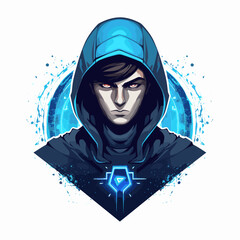 Esport vector logo hacker, hacker icon, hacker head, vector, sticker