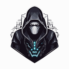 Esport vector logo hacker, hacker icon, hacker head, vector, sticker