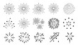 Different Isolated Illustrations Set Of Flat Firework Icons