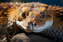Western Diamondback Rattlesnake Ready To Attack - AI Generated

