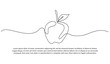 Apple one continuous line design. Fruits symbol design concept. Decorative elements drawn on a white background.