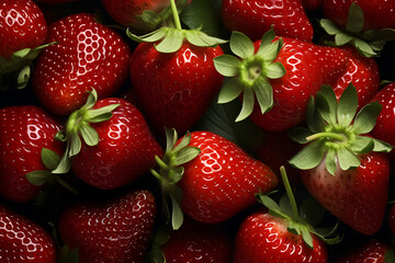 Wall Mural - strawberries on the market background