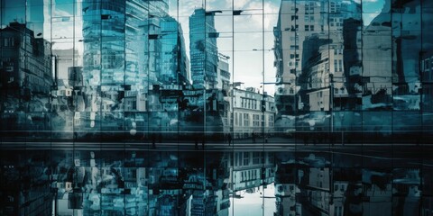 Architecture and construction glass material background