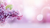 Fototapeta Kwiaty - Pink lilac flowers on a blurred background