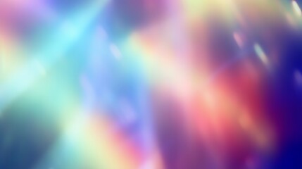 Light leaks and lens flare gradient blur background texture. Abstract 8k holographic multicolor rainbow prism haze photo overlay. a trendy nostalgic atmospheric vintage de-focused glow, Generative AI