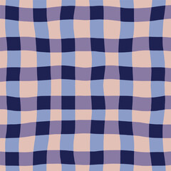 Bold classic plaid texture. Abstract checkered lines pattern. Vector seamless lined background