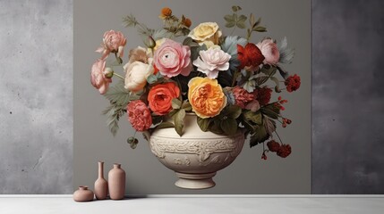 Wall Mural - vase with flowers