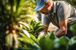 © Moritz - Serene Moments in Gardening: A Vibrant, High-Resolution Photograph of a Focused Gardener