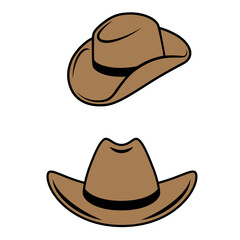 Cowboy hat icon vector. west illustration sign. Texas symbol or logo.