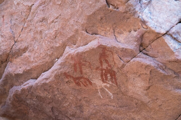 Sticker - Rock engravings of Tassili n'Ajjer-Desert of Tadrart rouge tassili najer in Djanet City