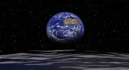 Poster - The Earth as Seen from the Surface of the Moon 