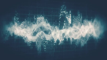 Wall Mural - digital data graphic close up/ 4k animation of an abstract background with slow motion business stat