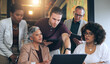 © Davids C/peopleimages.com - Business people, meeting and collaboration on laptop or planning project, work and employees talking about idea or strategy. Group, brainstorming discussion and teamwork on computer with proposal