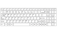 Computer Keyboard Isolated On A White Background. Vector Illustration.