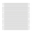 © Iryna - Mug shot police board. Identification frame for crime. Criminal mugshot background with lines in inches. Wall measurements template for wanted picture. Lineup arrest backdrop. Vector illustration.