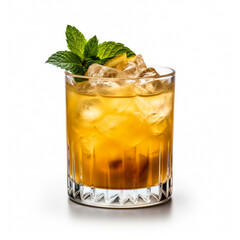 Wall Mural - Ideal mai tai cocktail isolated on white background 