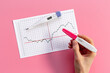 © 9dreamstudio - Female period ovulation temperature calendar with pregnancy test