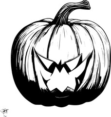 Poster - halloween pumpkin head