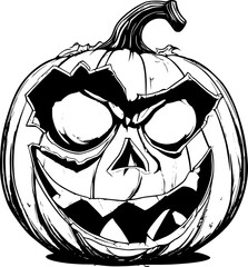 Poster - halloween pumpkin head