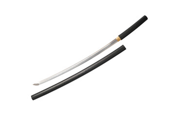 japan katana sword on white background.