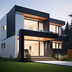 modern house in the morning