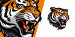 Roaring Legacy: Old School Tiger Mascot Logo with Modern Twist - Perfect for Sports Teams, Badges, & Prints