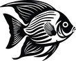 Angelfish Logo Monochrome Design Style