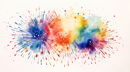 Poster - background with fireworks