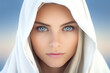 © Frédéric Prochasson - blue eyes woman, AI generated