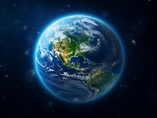planet earth seen from space - generative ai